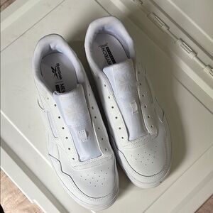 Reebok White Low-Top Sneakers with Perforated Design